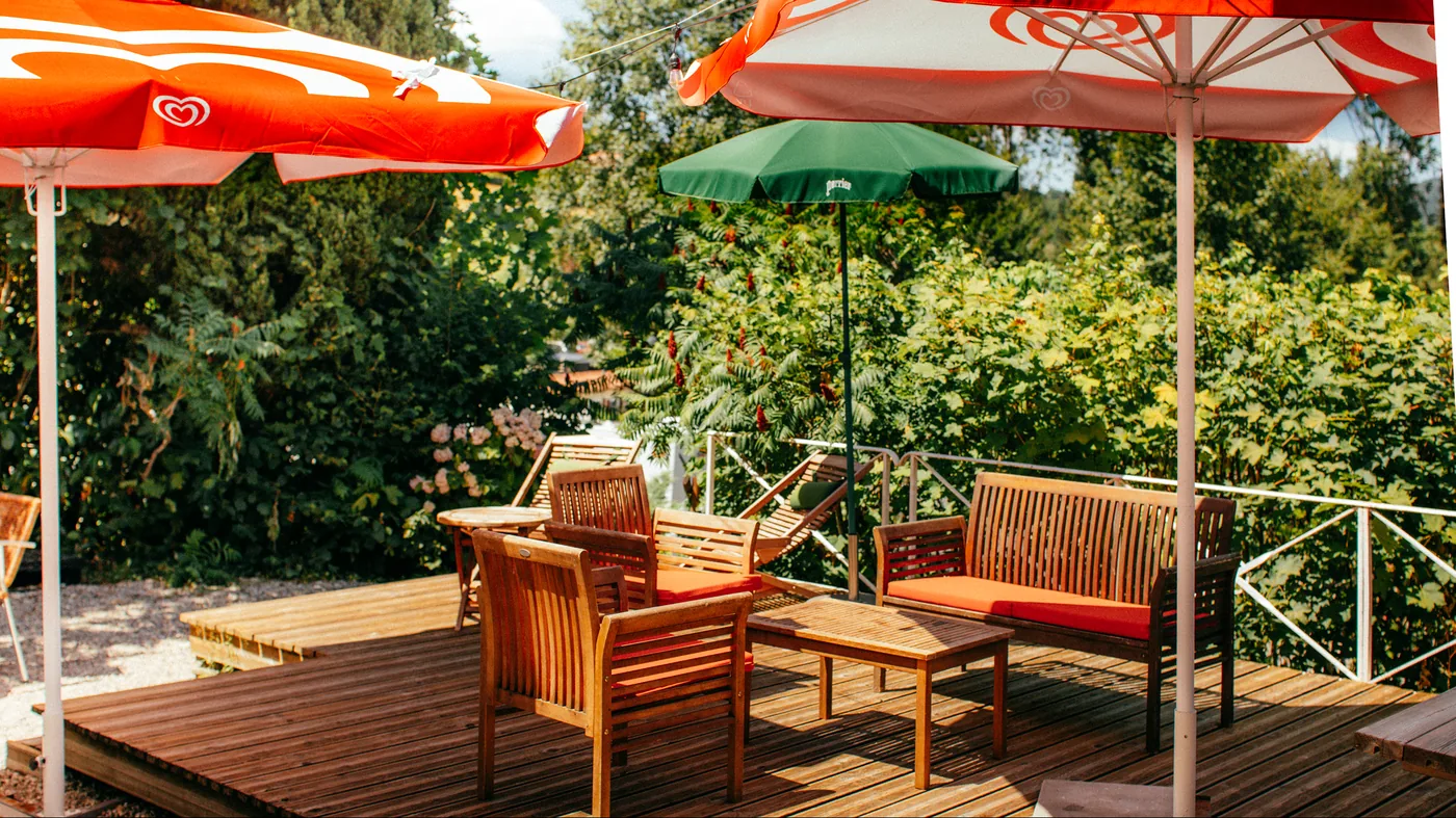 Die Snackbar des Camping de l'Arbaz